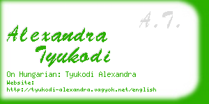 alexandra tyukodi business card